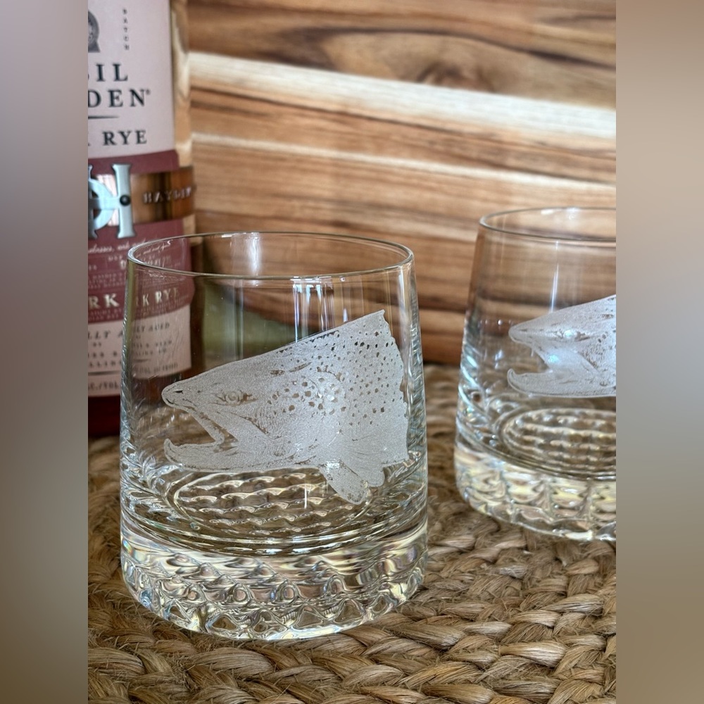 Rep Your Water crystal whiskey glasses (set of 2)